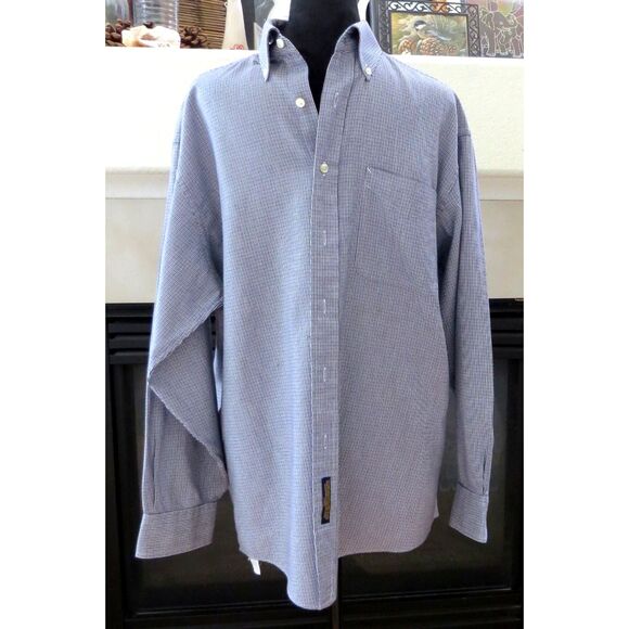 Tommy Hilfiger Vintage 1998 Pin Check Plaid Men's Shirt 15 1/2 32/33 EUC - Picture 5 of 9